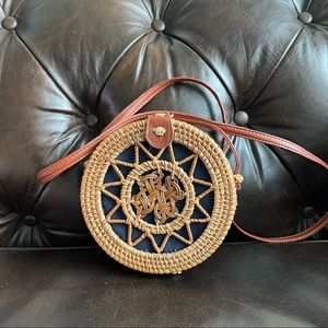 Round Rattan crossbody bag